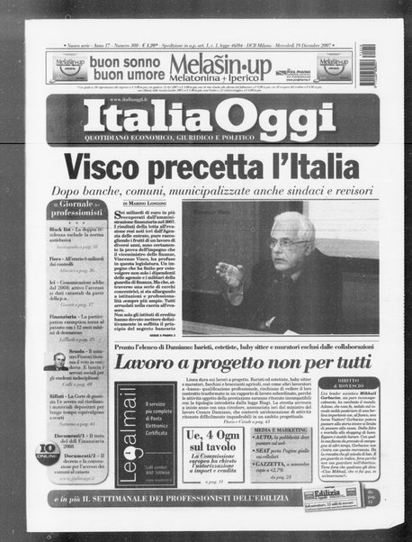 Italia oggi : quotidiano di economia finanza e politica